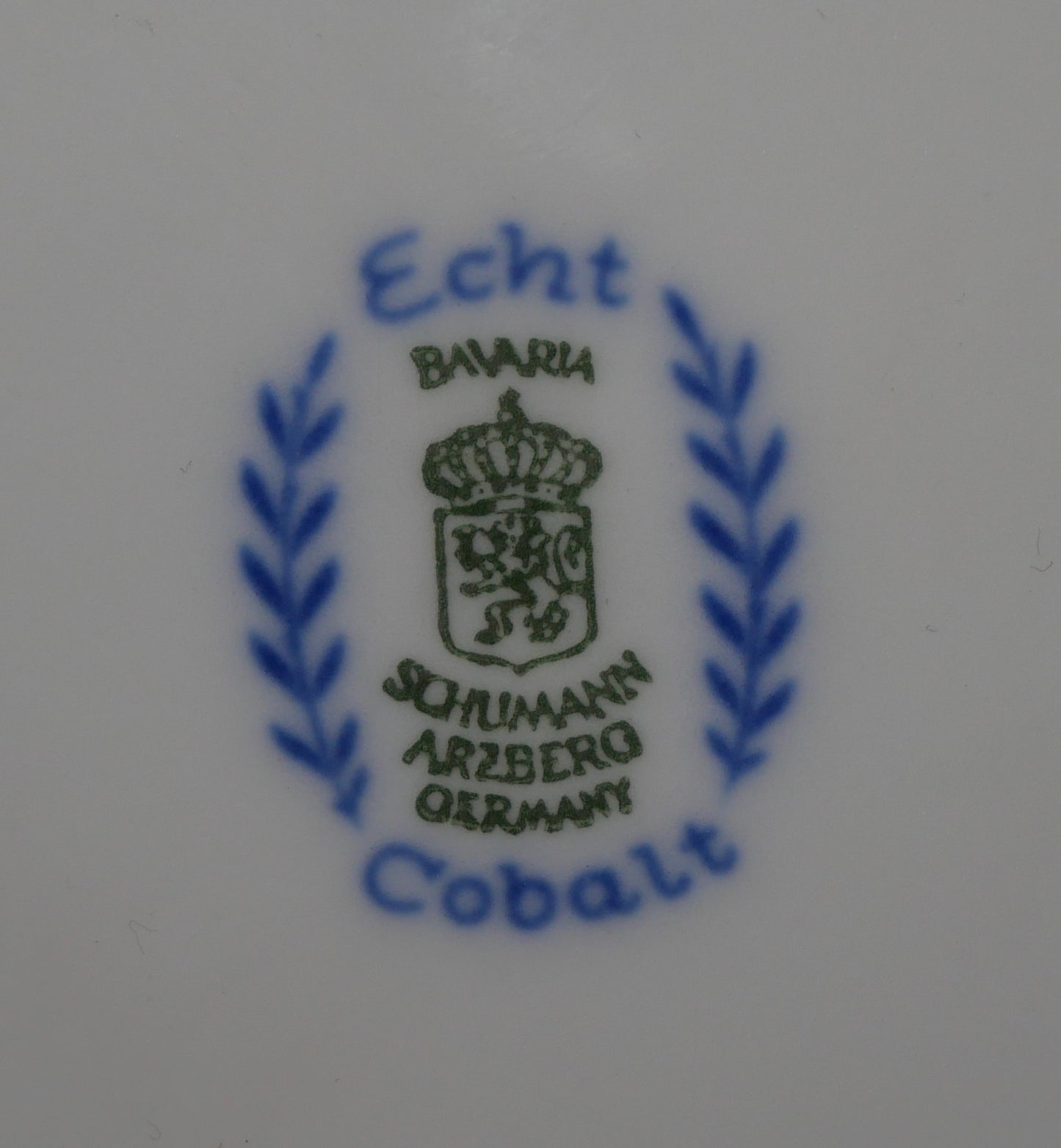 Vintage 1960-1970 German Schumann Arzberg Echt Cobalt Gilded Porcelain Frederic Chopin Portrait Motif Cabinet Plate