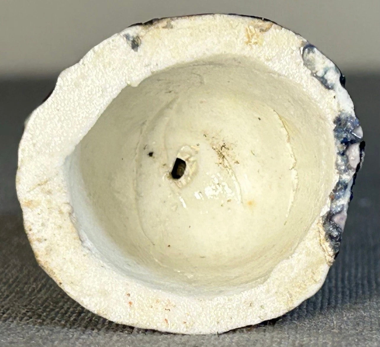 Circa 1920 Chinese Turquoise/Aubergine Glazed Porcelain Taoist Immortal Li Tieguai Figurine (Early Republic Period)