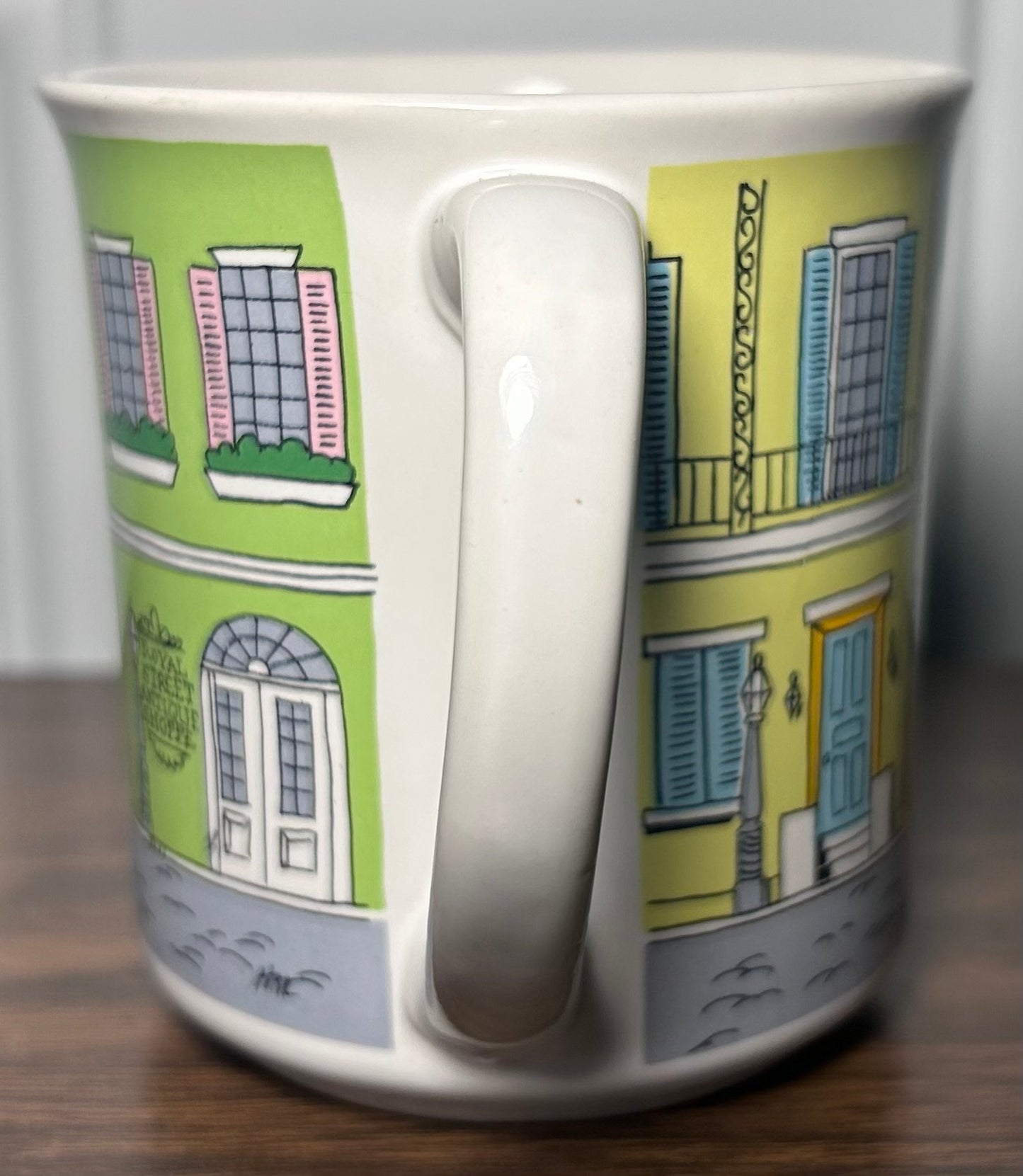 Vintage 1982 Vieux Carre Creations New Orleans French Quarter Royal Street Ceramic Coffee Mug
