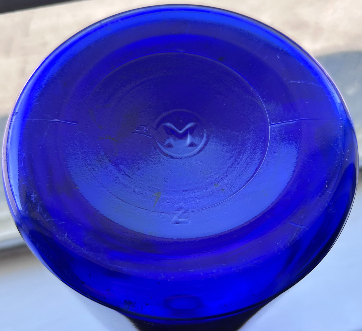 1920's American Melvin & Badger Co. Liniment Soap & Opium Maryland Glass Co. Cobalt Blue Glass Bottle