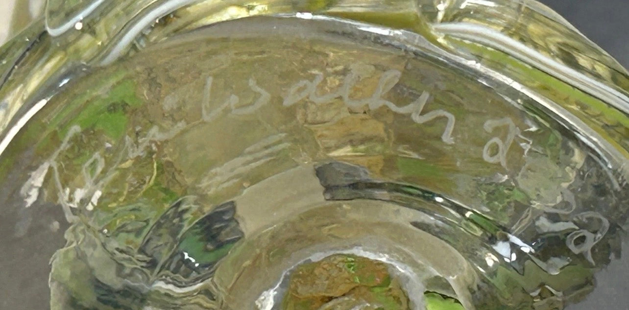 2002 Teri Walker Studio Art Glass Contemporary Style Goblet Chalice (New Orleans, Louisiana)