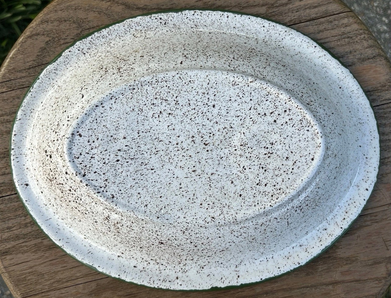 Vintage Late 1970’s American Mid Century Modern Mary Lynn Avery Art Pottery Ceramic Christmas Poinsettia Flower Motif Oval Shallow Bowl