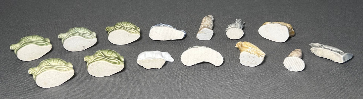 Vintage Lot of 14 1998-2002 English Wade Porcelain North American Endangered Animals Whimsies