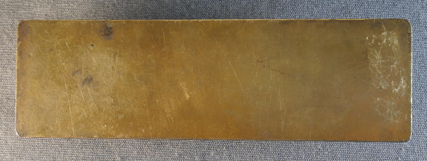 Early 20th Century Chinese Cloisonne on Brass Crabs/Flowers Rectangular Scholar's Scroll Weight