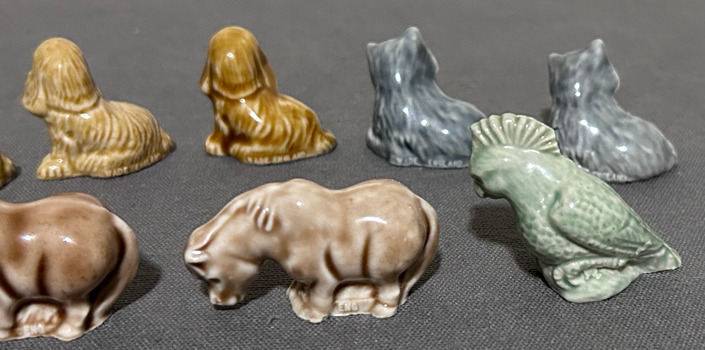 Lot of 8 Vintage 1990 English Wade Porcelain Tom Smith Your Pets Series 2 Whimsies