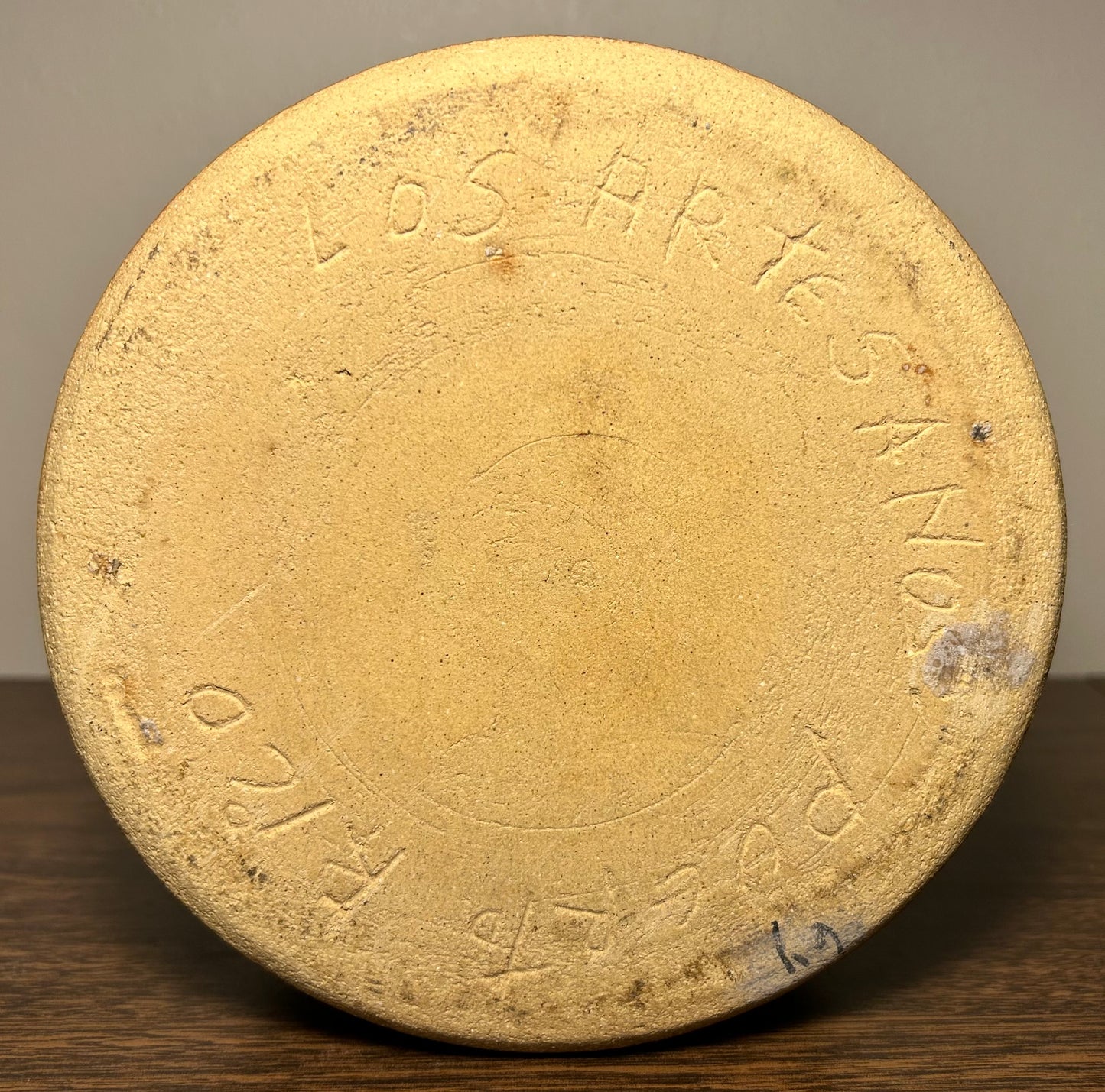 Vintage Circa 1955 Mid Century Modern Los Artesanos Puerto Rico Pottery Sgrafitto Stoneware Dome Tealight