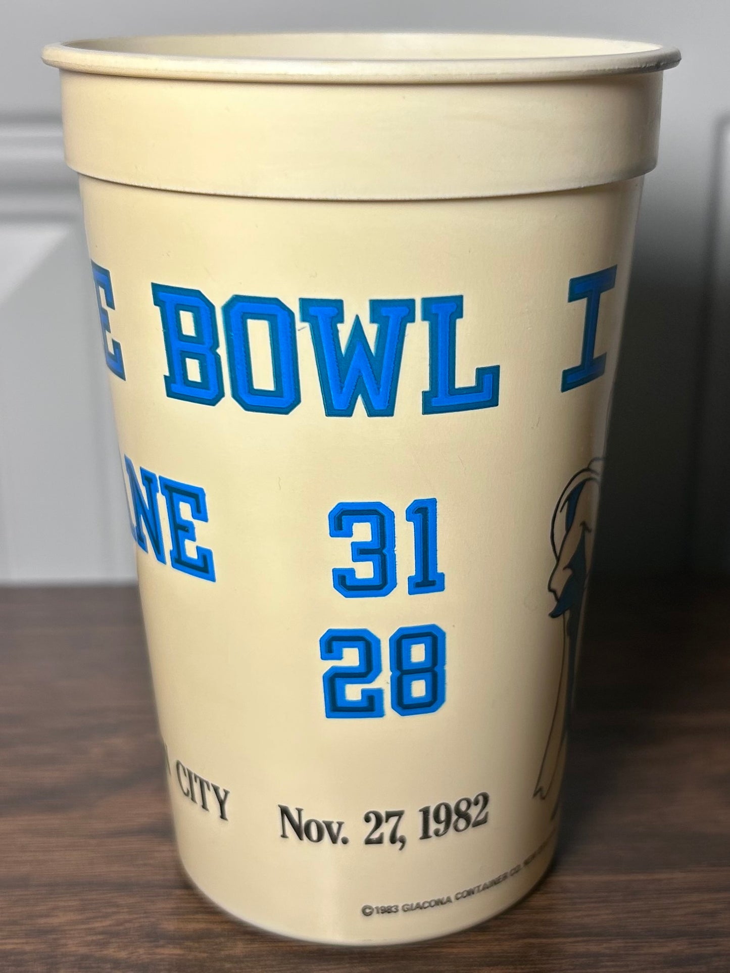 Vintage 1982 Tulane Green Wave vs. LSU Tigers Football Revenge Bowl I Resurrection City Bud Man Plastic Cup