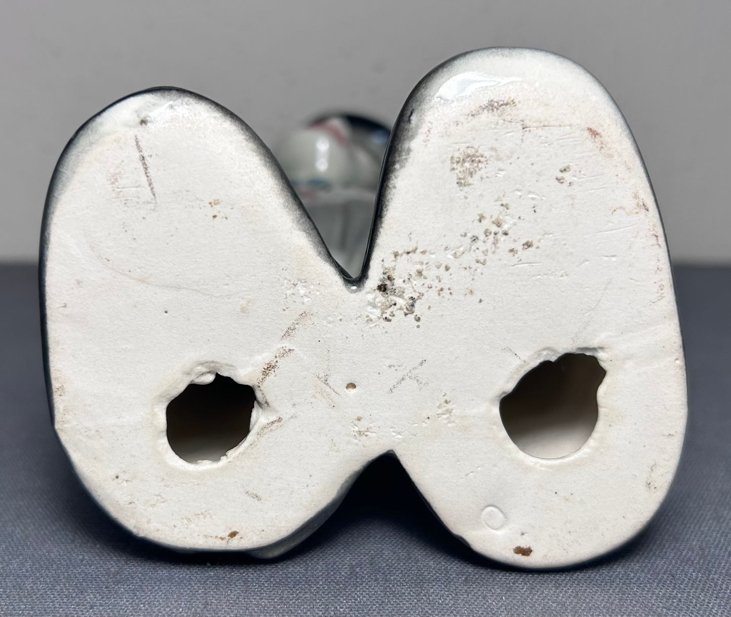 Vintage 1950’s HOMAN Ceramic Gentleman in Suit Holding Empty Pocket Figural Bank