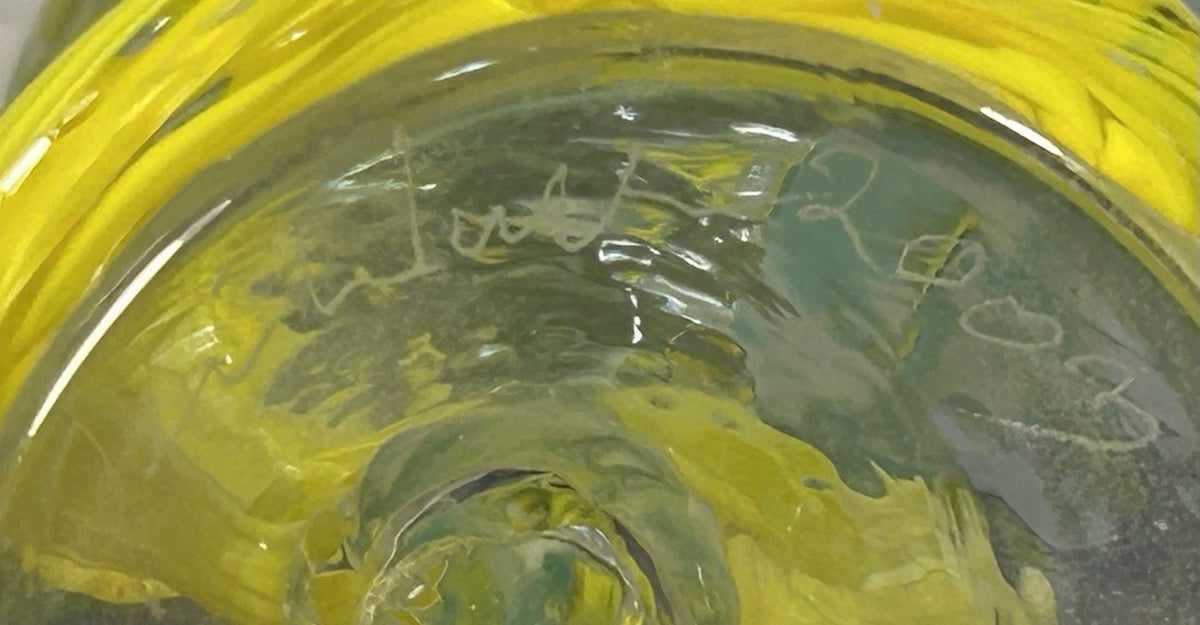 2002 Teri Walker Studio Art Glass Contemporary Style Goblet Chalice (New Orleans, Louisiana)