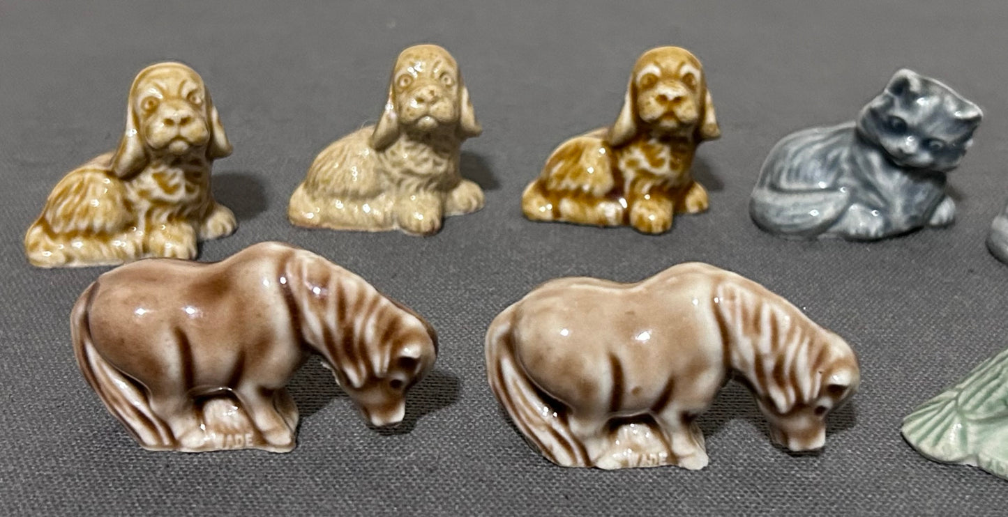 Lot of 8 Vintage 1990 English Wade Porcelain Tom Smith Your Pets Series 2 Whimsies