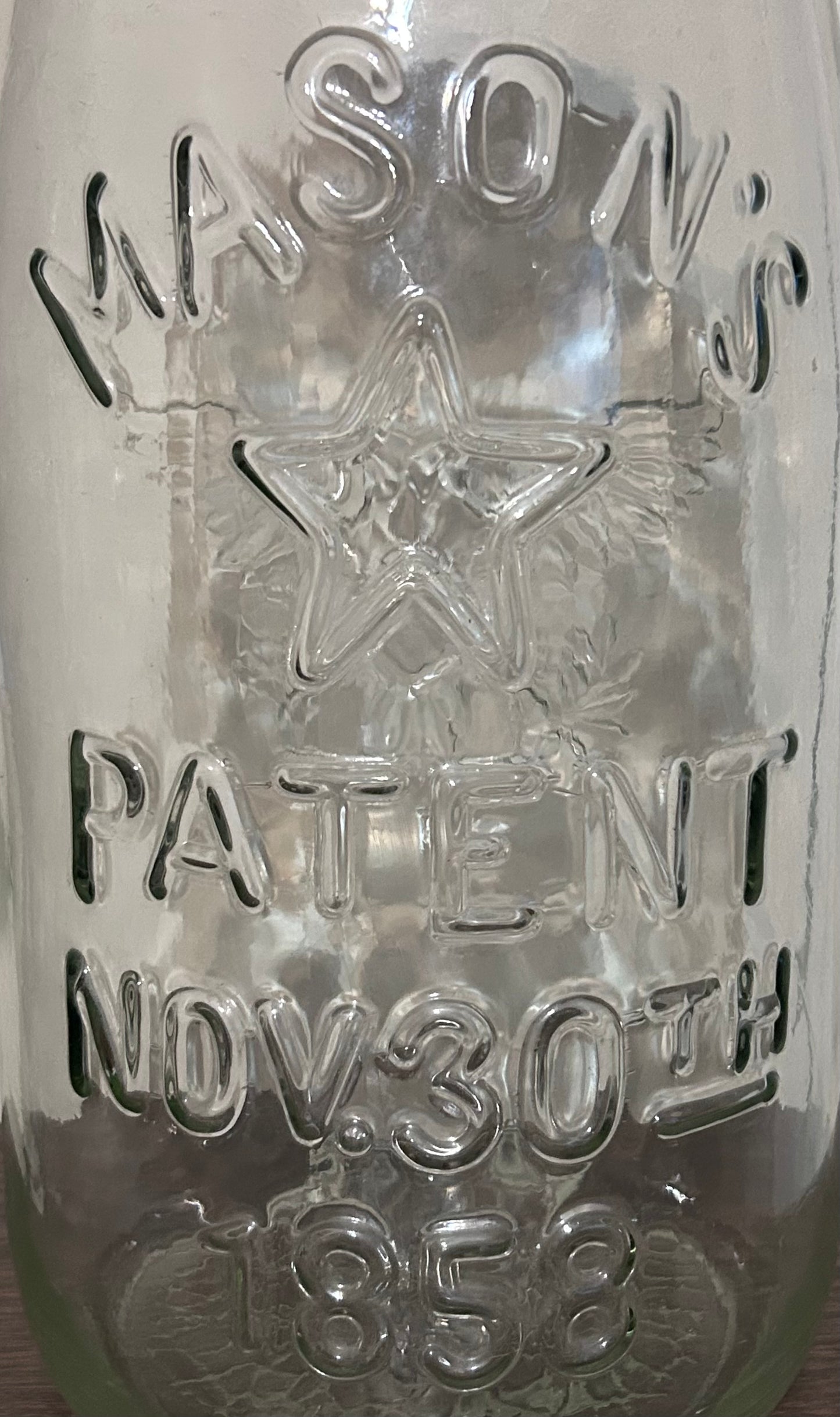 Vintage Circa 1975 American Owens-Illinois Clear Glass 4-Gallon Mason Jar with Lid