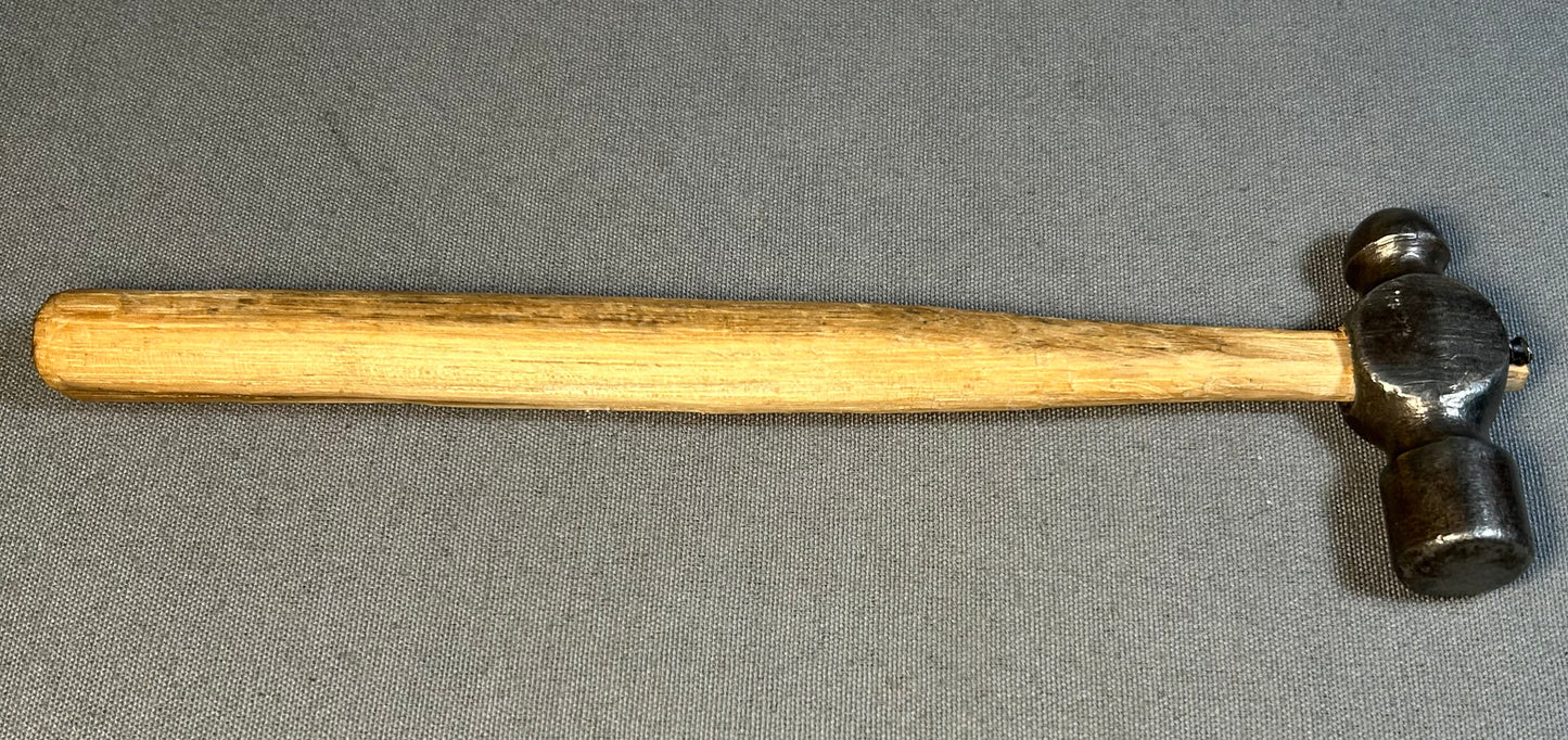 Vintage 1950’s American Fairmount Steel Head/Wooden Handle Ball Pein Hammer Tool