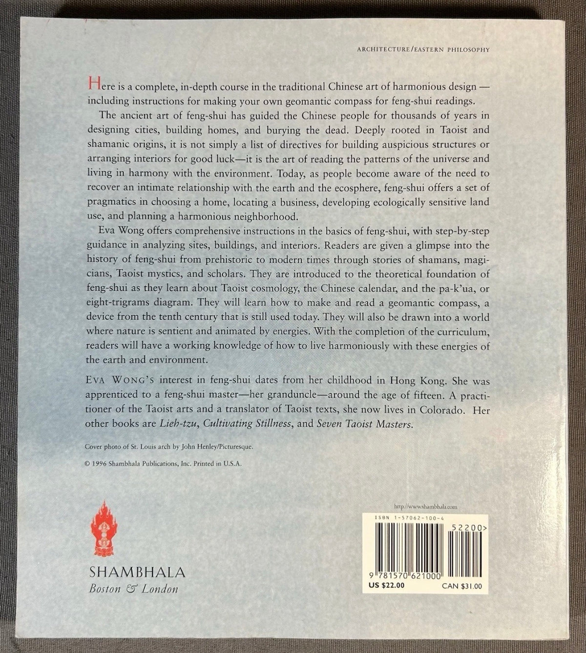 Vintage 1996 “Feng-Shui: The Ancient Wisdom of Harmonious Living for Modern Times” by Eva Wong Softcover Book