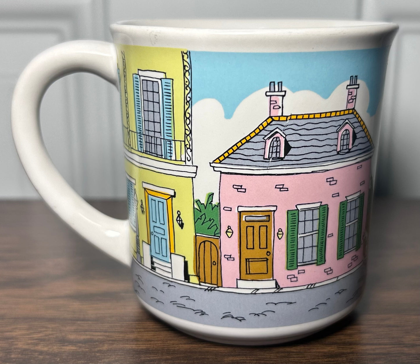 Vintage 1981 Vieux Carre Creations New Orleans St. Charles Avenue Streetcar Ceramic Coffee Mug