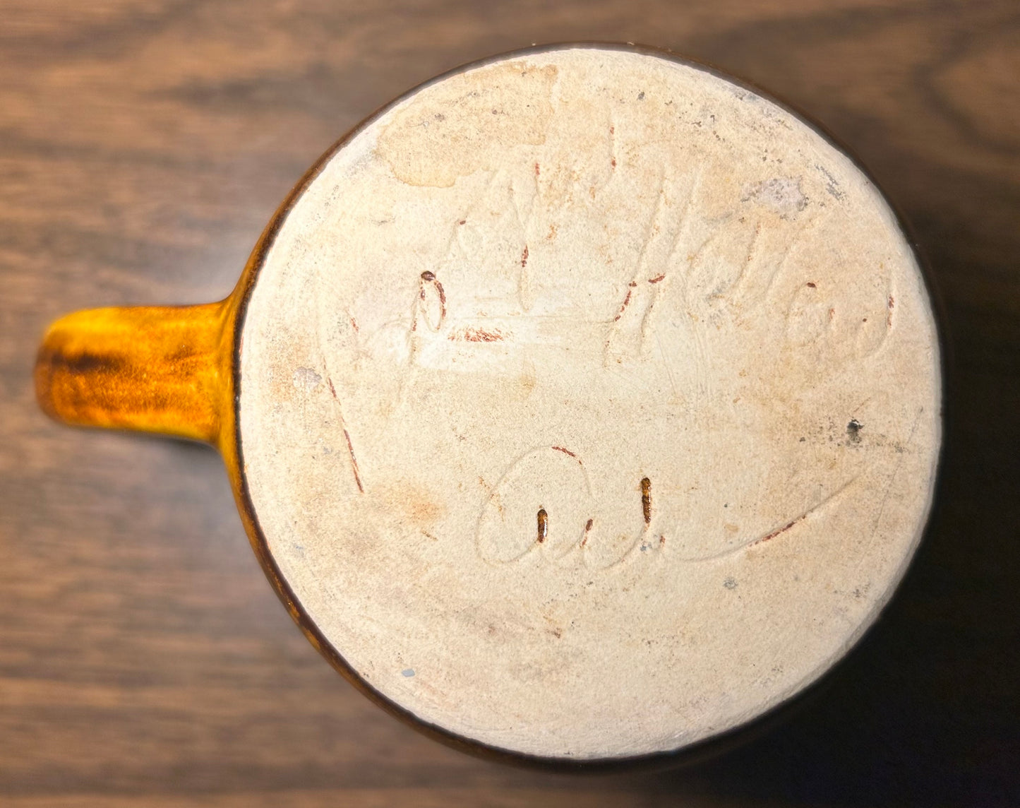 Vintage 1970’s Hot Springs Booger Hollow, Arkansas Art Pottery Drip Glaze Clay Coffee Mug