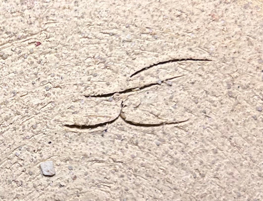 Vintage American Contemporary Style Studio Pottery Brown Ash Glazed Stoneware Floral Motifs Baluster Vase (20th Century)