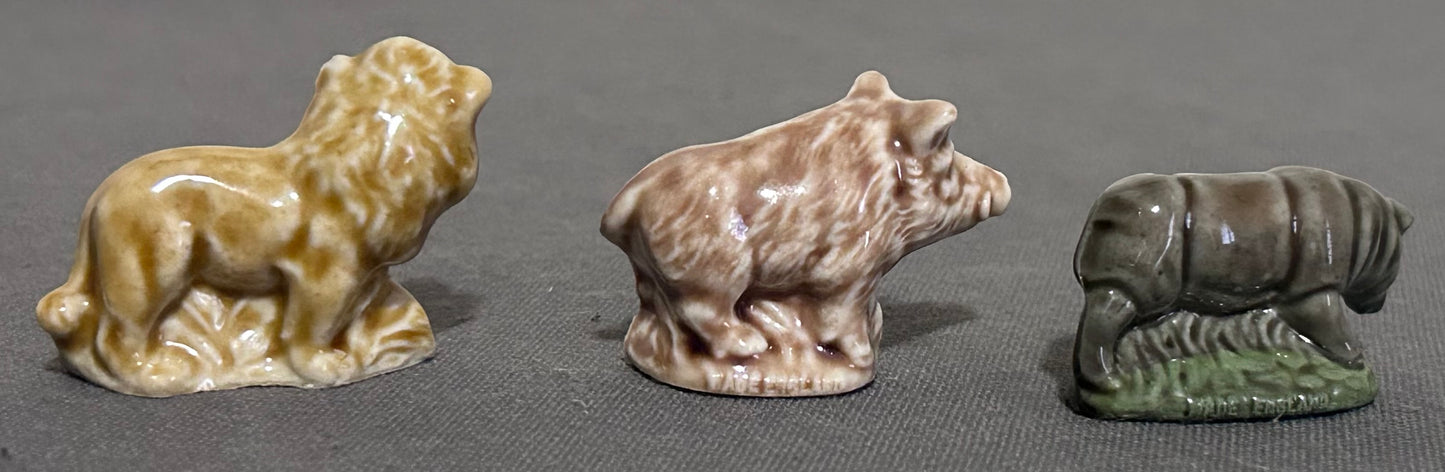 Lot of 6 Vintage 1982-1985 English Wade Porcelain Animals Series Whimsies