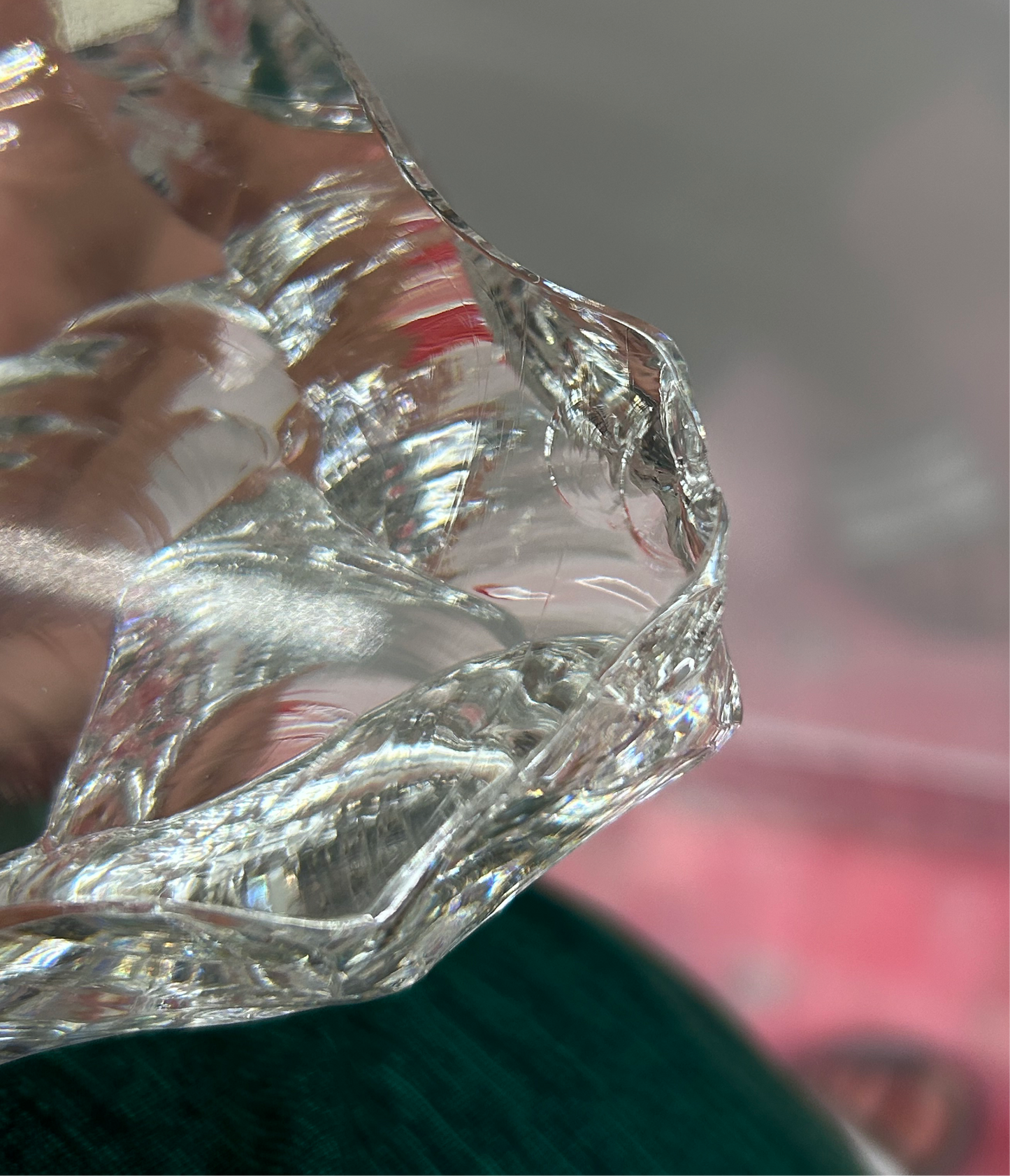 Vintage 1970’s Norwegian Crystal Polar Bear on Ice Plinth Sculpture by Willy Johansson