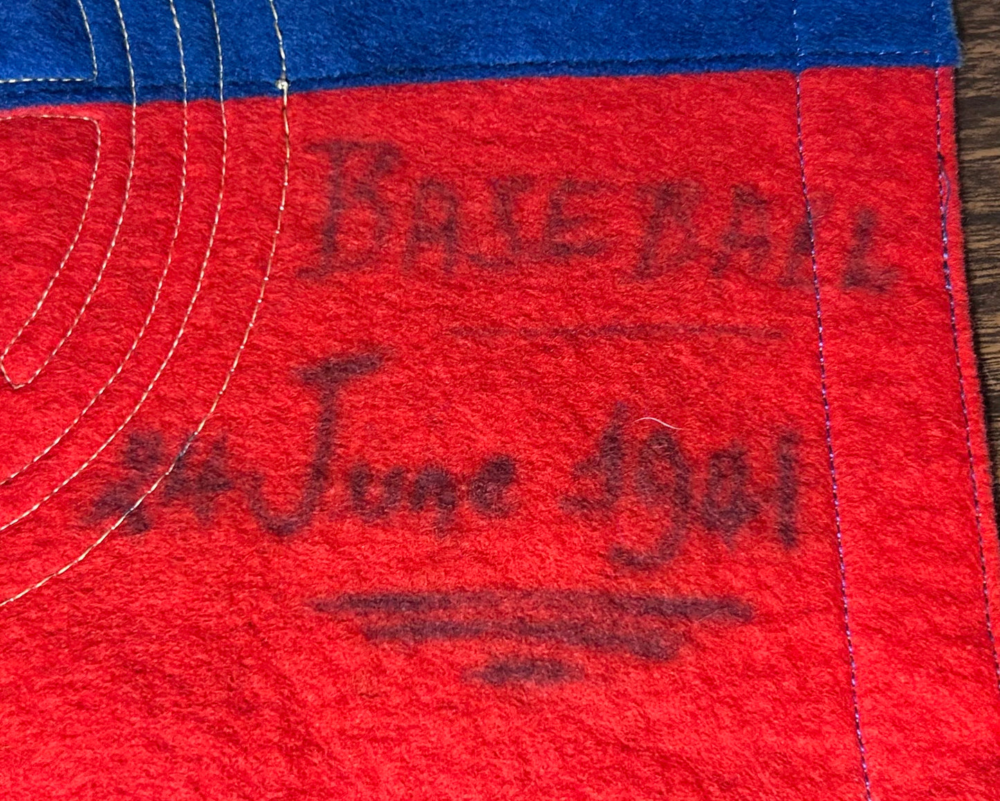 1941 Argentinian Club Atlético San Lorenzo de Almagro Baseball Felt Pennant