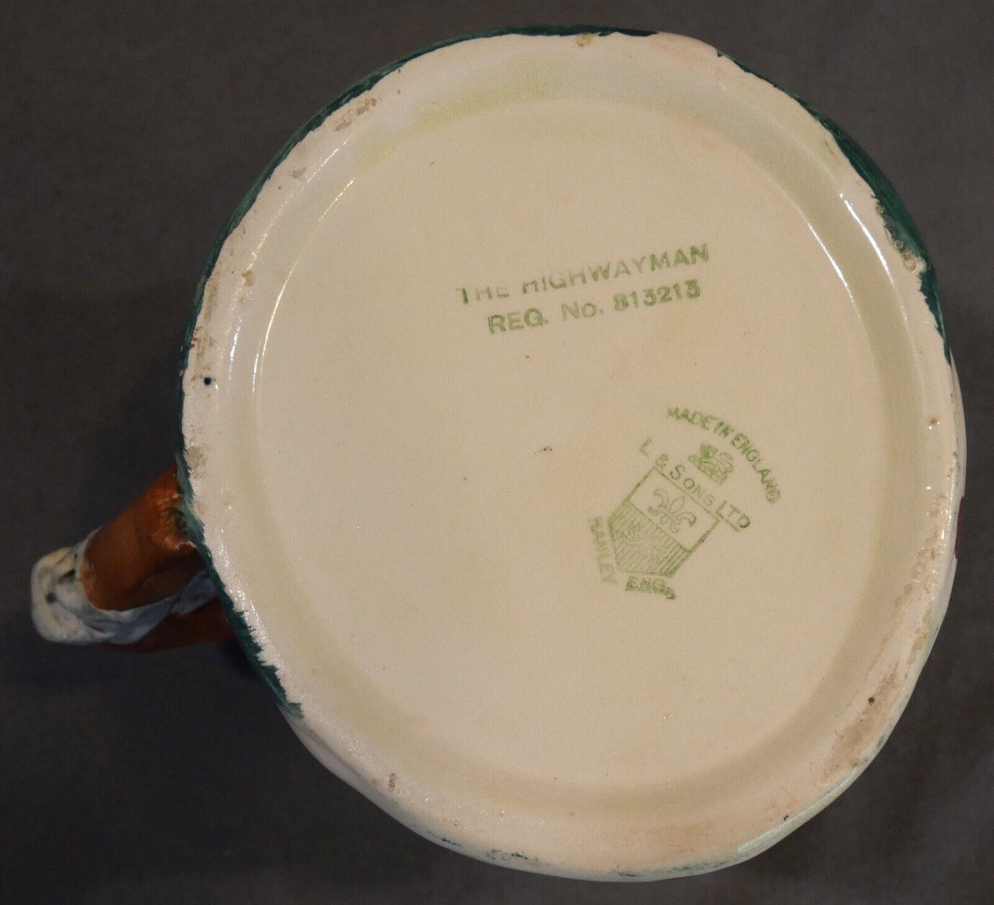 1920's English Lancaster & Sons Ltd. Pottery The Highwayman Toby Mug