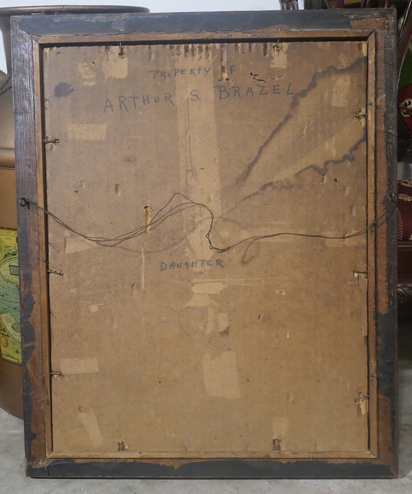 Early 20th Century American Victorian "Christ Knocking at the Door" Print in Period Wooden Frame