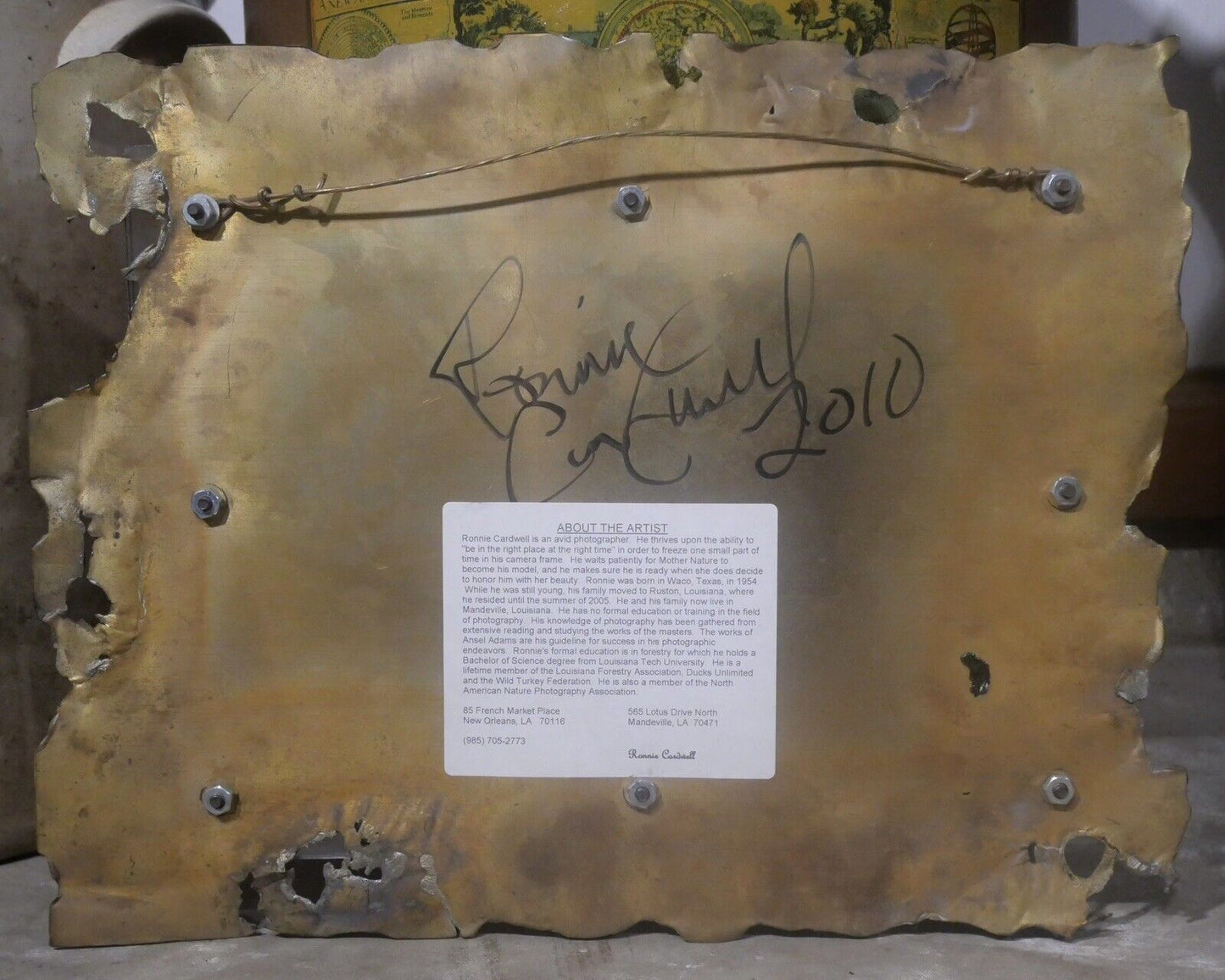 Ronnie Cardwell - "Boats at Madisonville" Signed Framed Black & White Photograph Print (2010) (Louisiana)