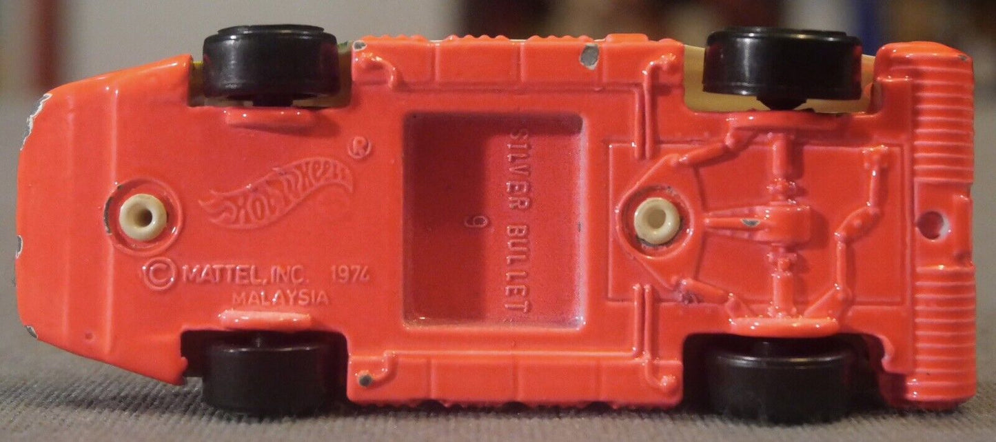 Vintage 1974 Hot Wheels Silver Bullet Die Cast Metal Toy Car