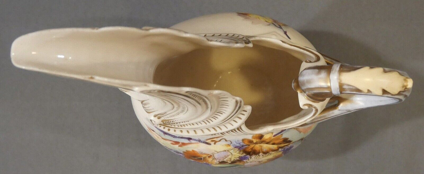 Late 19th Century Austrian Art Nouveau Porcelain Hand-Painted Blackberry Branch Motif Ewer