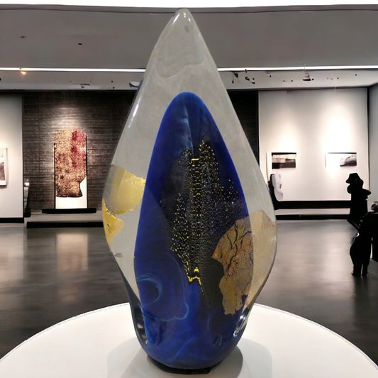 Randy Strong Art Glass "Dichroic Flame" Contemporary Sculpture (1994) (American)
