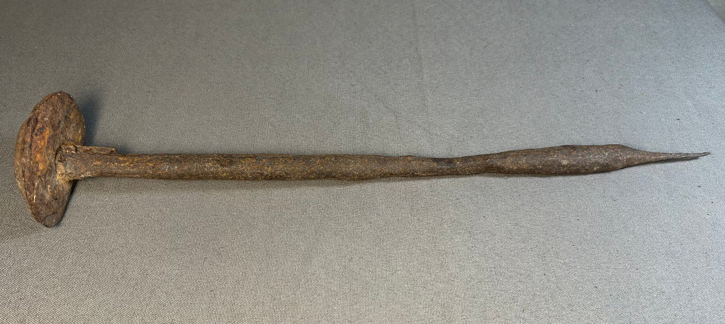 Late 19th Century American Primitive Hand-Forged Wrought Iron Stake