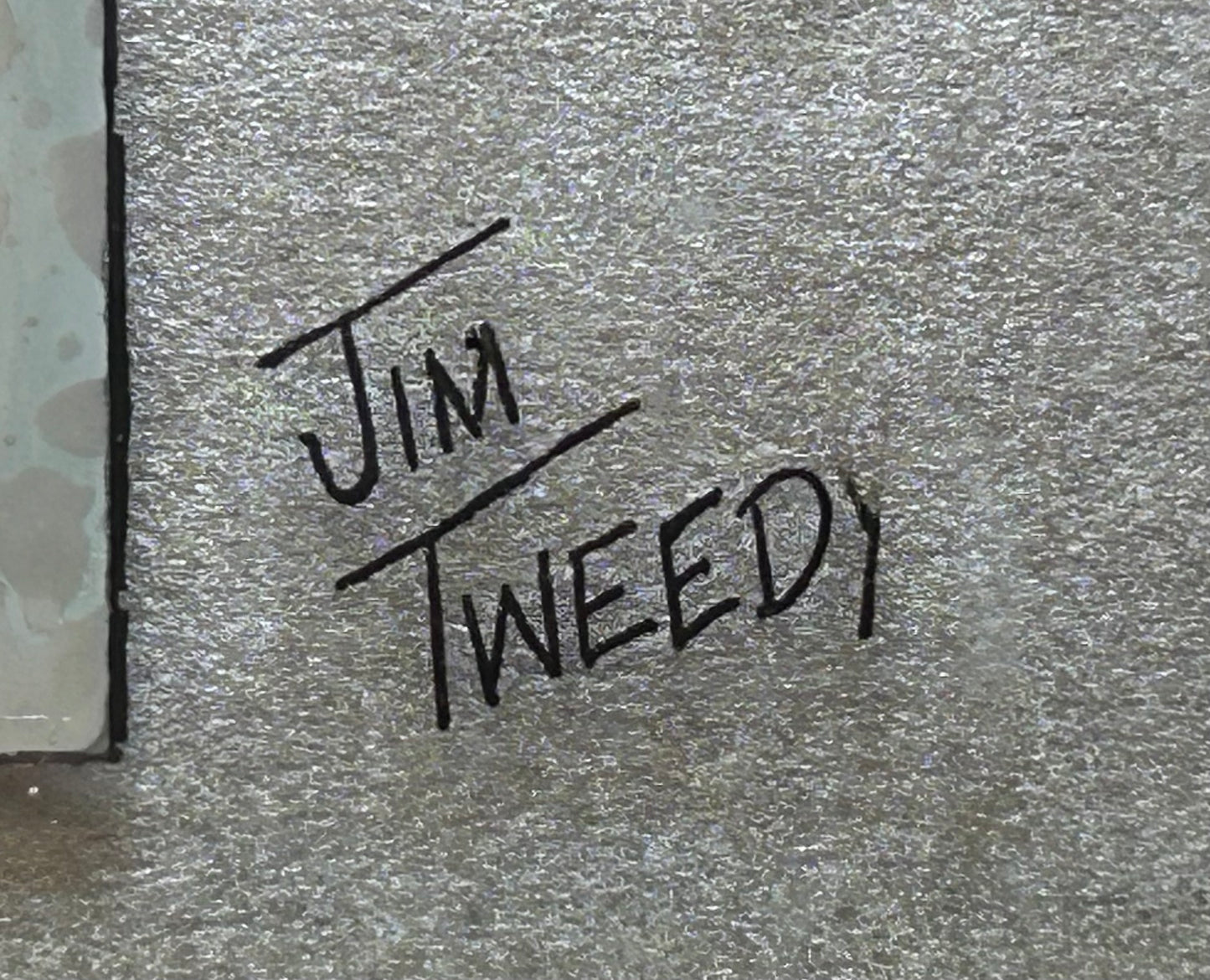 Jim Tweedy - Chef Cooking Cartoon Pop-Art Framed Reverse Glass Painting (20th/21st Century) (Louisiana)