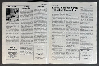 Vintage Louisiana State University School of Medicine The Tiger Rag Satirical Magazine (October 1980)