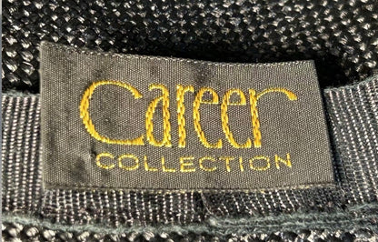 Vintage 1970’s American Maison Blanche Career Collection Women’s Black Fine Straw Cloche Hat and Box