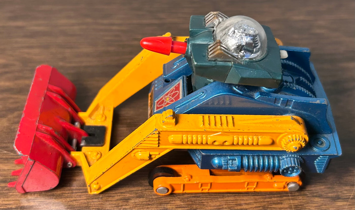 Vintage 1976 Japanese Shinsei UFO Commander 7 Dozer Bucketer with Missile Diecast Metal Toy