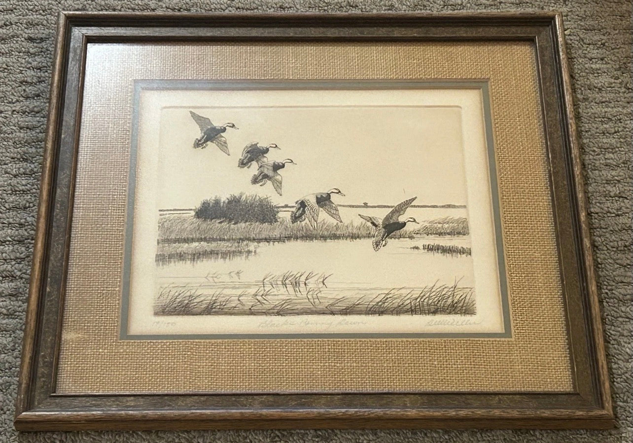 Vintage Circa 1970 Dell Weller - “Blacks Coming Down” Framed Signed Limited Edition Etching (#19/150) (New Orleans, Louisiana)