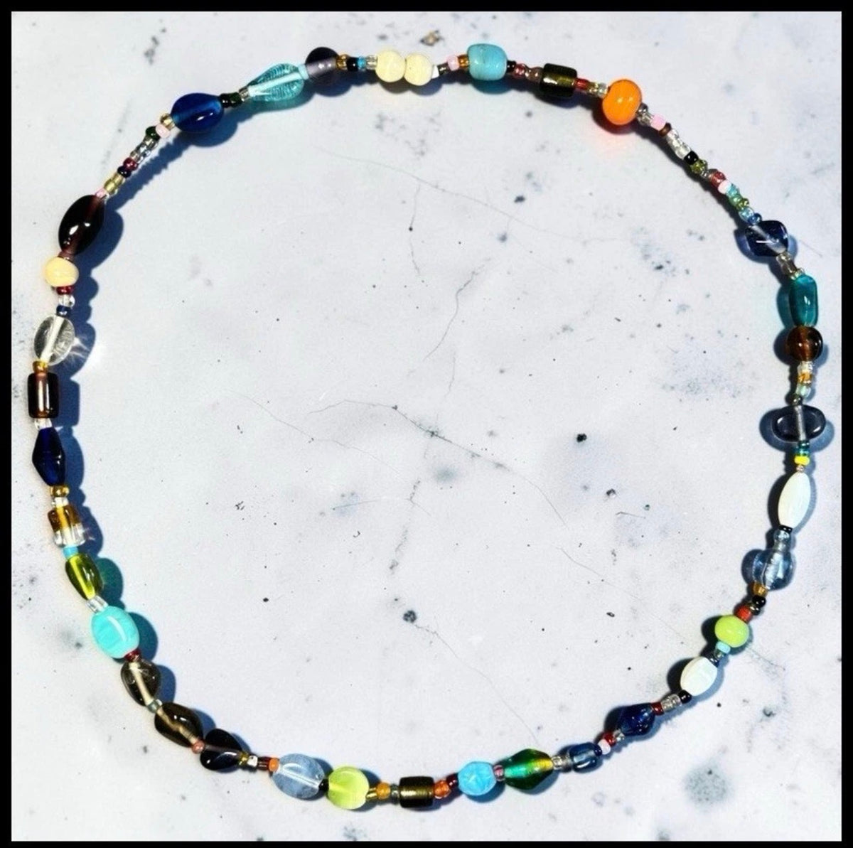 Handmade Artisan Studio Art Glass Choker Necklace