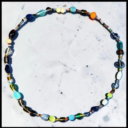 Handmade Artisan Studio Art Glass Choker Necklace