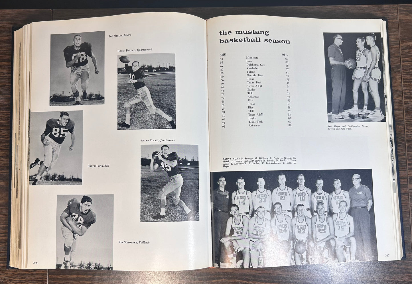 Vintage 1960 Southern Methodist University Mustangs Rotunda Hardcover Yearbook