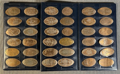 40 Pressed Penny Elongated Coins Collection in Vinyl Collector Case