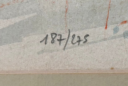 Vintage 1970’s French Montmartre Street Scene/Sacré-Coeur Framed Limited Edition Lithograph Print Signed Caron (#187/275)