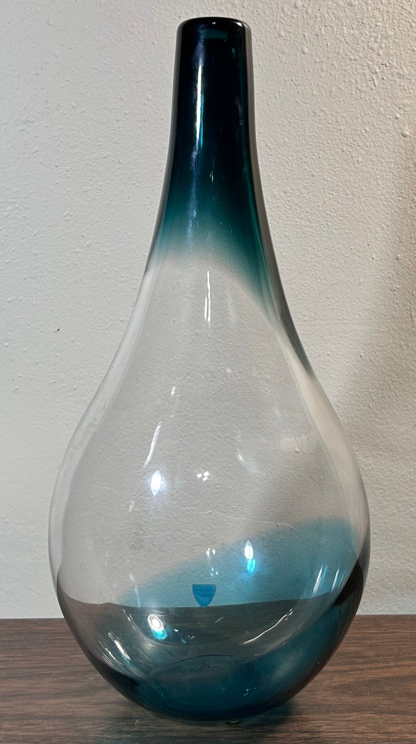 Vintage 1996 Swedish Orrefors Expo Glass Bottle Vase by Lena Bergström (4911-22)