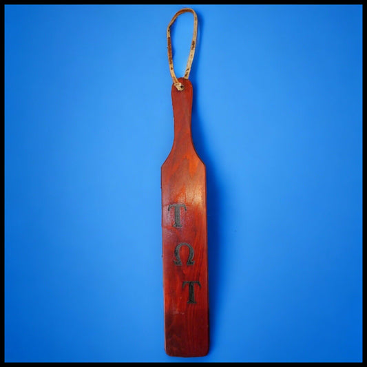 Vintage 1965 Tau Omega Tau Sweetheart Formal Wooden College Sorority Paddle