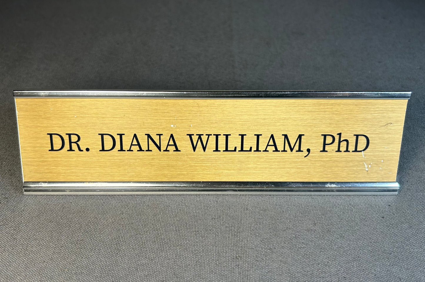 Leverage: Redemption Television Show Dr. Diana William, PhD Desk Nameplate Screen-Used Prop