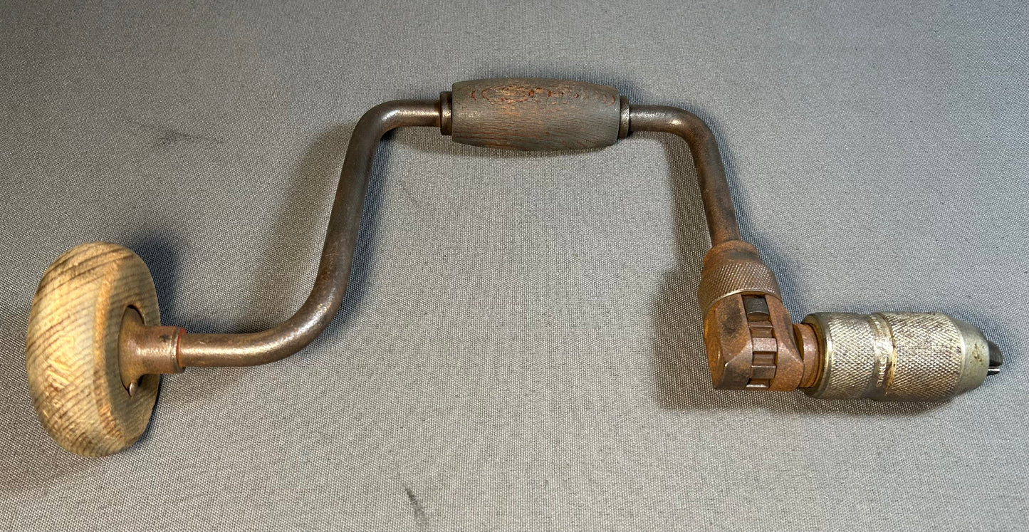Vintage 1950’s American Stanley Handyman Bit Brace Hand Drill Woodworking Tool