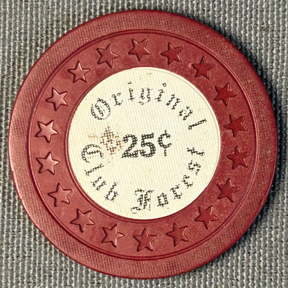 Vintage 1944-1952 American Club Forest Illegal Casino Gambling Club 25¢ Clay Poker Chip