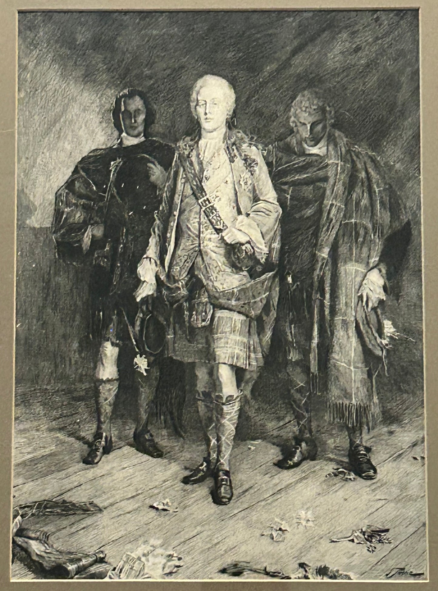 After Sir John Pettie “Bonnie Prince Charlie” Framed Engraving (1893 World’s Colombian Exposition) (Chicago)