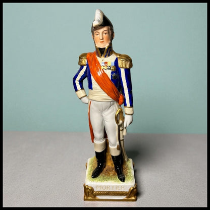 Vintage Circa 1950 German Scheibe-Alsbach Kister Mortier French Soldier Figurine