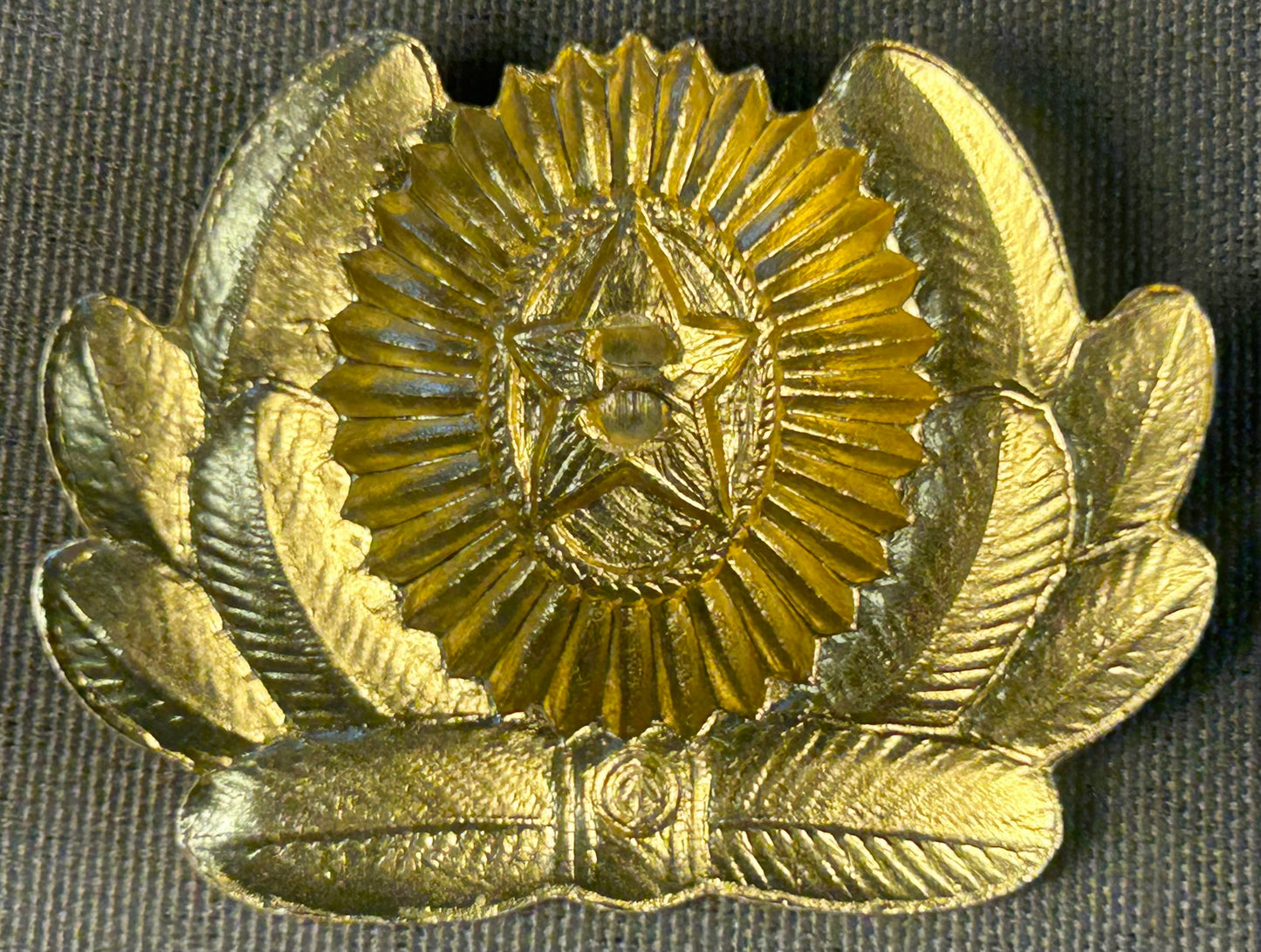 Vintage 1970’s Cold War Era Soviet Union Officer’s Cap Cockade Badge