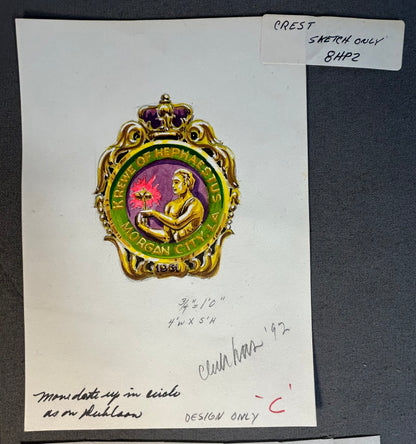 Vintage 1992 Mardi Gras Krewe of Hephaestus Morgan City, Louisiana Tableau Ball Concept Art Archive Set by Cunhas Scenic Studios