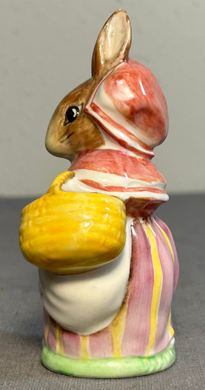 Vintage 1974-1985 English Beswick Ceramic Beatrix Potter Mrs. Rabbit Figurine (Retired)